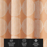 Geometric Abstract Shapes Pastel Melon Pink Blackout Window Curtains MELORA