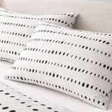 Scandinavian Black White Minimalist Dots Cotton Duvet Cover Set AAREN