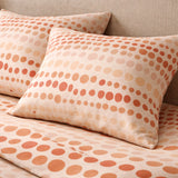 Scandinavian Peach Terracotta Polka Dot Cotton Duvet Cover Set KAIRA
