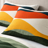 Mid-Century Modern Abstract Desert Multicolor Cotton Duvet Cover Set DUNES