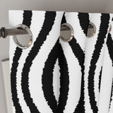 Abstract Geometric Black White Blackout Window Curtain ROWAN