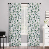 Farmhouse Eucalyptus Branch Botanical Blackout Window Curtain EUCALYPTUS