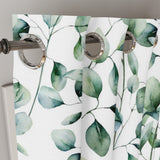 Farmhouse Eucalyptus Branch Botanical Blackout Window Curtain EUCALYPTUS