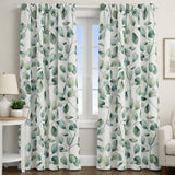 Botanical Farmhouse Eucalyptus Branch Blackout Window Curtain EUCALYPTUS