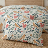 Scandinavian Folk Art Squirrel Woodland Farmhouse Cotton Duvet Cover Set SKOGEN