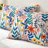 Botanical Floral Tiny Wildflower Multicolor Cotton Duvet Cover Set LANEY