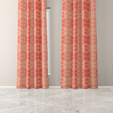 Abstract Geometric Shapes Pink Terracotta Blackout Window Curtains SIENNA