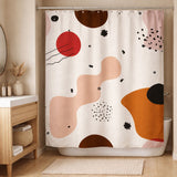 Scandinavian Abstract Blush Pink Terracotta Shower Curtain HELGA