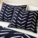 Modern Geometric Black Off-White Mudcloth Cotton Duvet Cover Set IMAMU