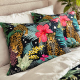 Tropical Jungle Jaguar Animalier Cotton Duvet Cover Set JAGUAR