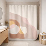 Abstract Shapes Pastel Earthy Neutral Minimalist Shower Curtain JALEN