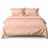 Scandinavian Peach Terracotta Polka Dot Cotton Duvet Cover Set KAIRA