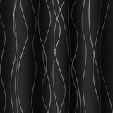 Abstract Modern Geometric Black White Minimalist Semi Sheer Window Curtain KALA