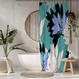 Laurel Tree Botanical Teal Blue Shower Curtain LAUREL