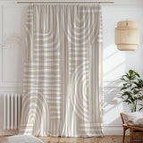 Scandinavian Nordic Beige White Neutral Blackout Window Curtain LUANDA