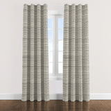 Minimalist Geometric Striped Black Ivory Blackout Window Curtain LYDIA