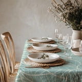 Nature Mint Green Leaves Botanical Tablecloth BETTY