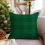 Christmas Decorative Green Tartan Throw Pillow Cover SCOTTISH
