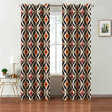 Abstract Geometric Mid Century Modern Ornamental Blackout Window Curtains NERIDA