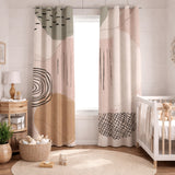 Neutral Blush Abstract Art Scandinavian Blackout Window Curtains NEUTRA - 2 Panels