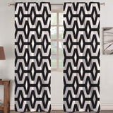 Scandinavian Geometric Black White Blackout Window Curtain ODA