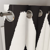 Scandinavian Geometric Black White Blackout Window Curtain ODA