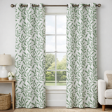 Botanical Farmhouse Green Olive Branch Blackout Window Curtain OLIVIA