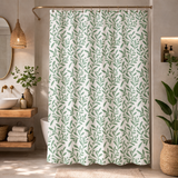 Green Olive Branch Botanical Farmhouse Shower Curtain OLIVIA