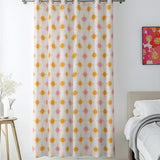 Retro Geometric Orange Pink Beige Maximalist Aesthetic Blackout Window Curtains VIBRAZE