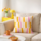 Vertical Geometric Orange Pink Pillow Cover STRIVA