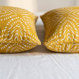 Abstract Geometric Mustard Yellow Cotton Duvet Cover Set SAMSON