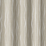 Neutral Abstract Modern Beige White Semi Sheer Window Curtain THEO