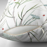 Eucaliptus, Fir Tree Branches And Mistletoe Christmas Floral Watercolor Throw Pillow Cover KERENSA