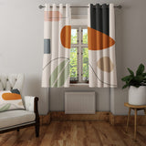 Abstract Art Mid Century Modern Geometric Pastel Blackout Window Curtains EILEEN - 2 Panels - Nursery Curtains