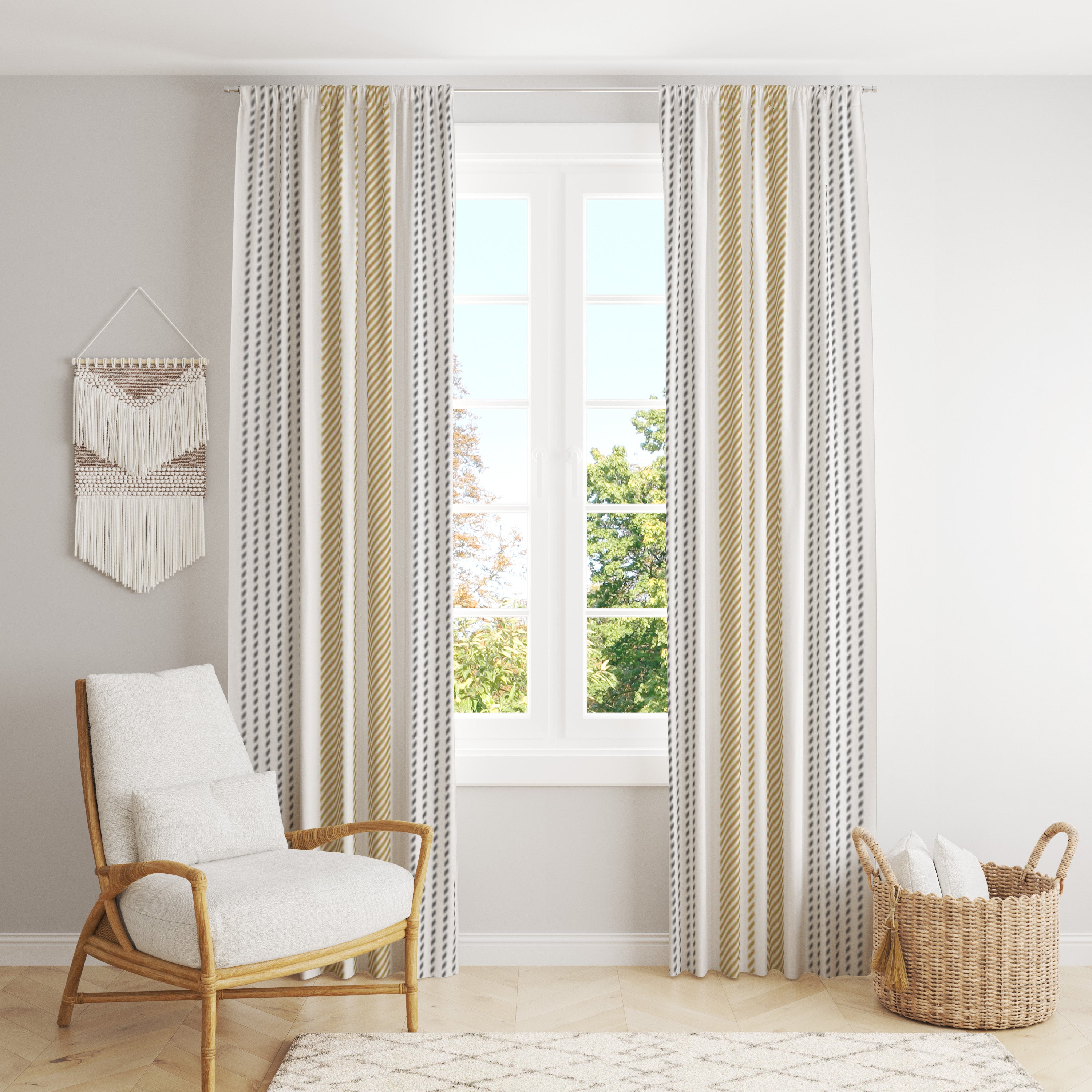 Cream and deals gold curtains