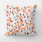 Abstract Geometric Shapes Orange Pink Throw Pillow Cover SELMA