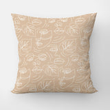 Abstract Woman Faces Dusty Pink Line Art Boho Throw Pillow Cover ARTSY