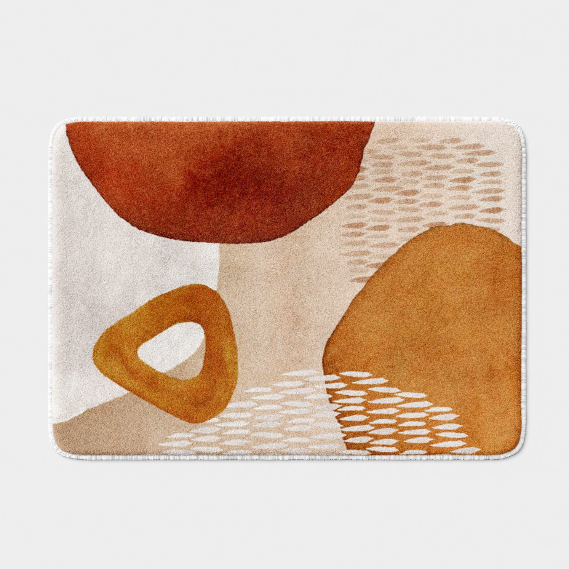 Oval Bubble Bath Mat in Agate Print