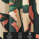Abstract Peonies Natural Colors Floral Blackout Window Curtain HELMI