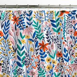 Multicolor Tiny Wild Flowers Botanical Floral Shower Curtain LANEY