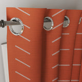 Minimalist Terracotta Rust Burnt Orange Ivory Blackout Window Curtain NIAMEY