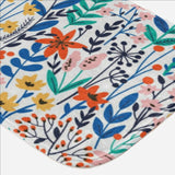 Multicolor Tiny Wild Flowers Botanical Floral Bath Mat LANEY