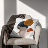 Abstract Art Terracotta Blush Blue Pink Blue Boho Throw Pillow Cover ADELE