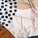 Abstract Art Terracotta Blush Pink Blue Ivory Boho Tablecloth ADELE