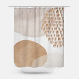 Abstract Art Ivory White Beige Neutral Boho Shower Curtain ADELE