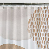 Abstract Art Ivory White Beige Neutral Boho Shower Curtain ADELE