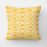 Wabi Sabi Shibori Japanese Print White Yellow Throw Pillow Cover AKIARA