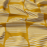 Mid Century Modern Minimalist Geometric Mustard Yellow Cotton Duvet Cover Set ASMUND