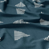 Mid Cenutry Modern Minimalist Geometric Navy Blue Cotton Duvet Cover Set BJORN