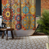 Bohemian Gyspy Patchwork Floral Mandala Boho Chic Shower Curtain MANDALA